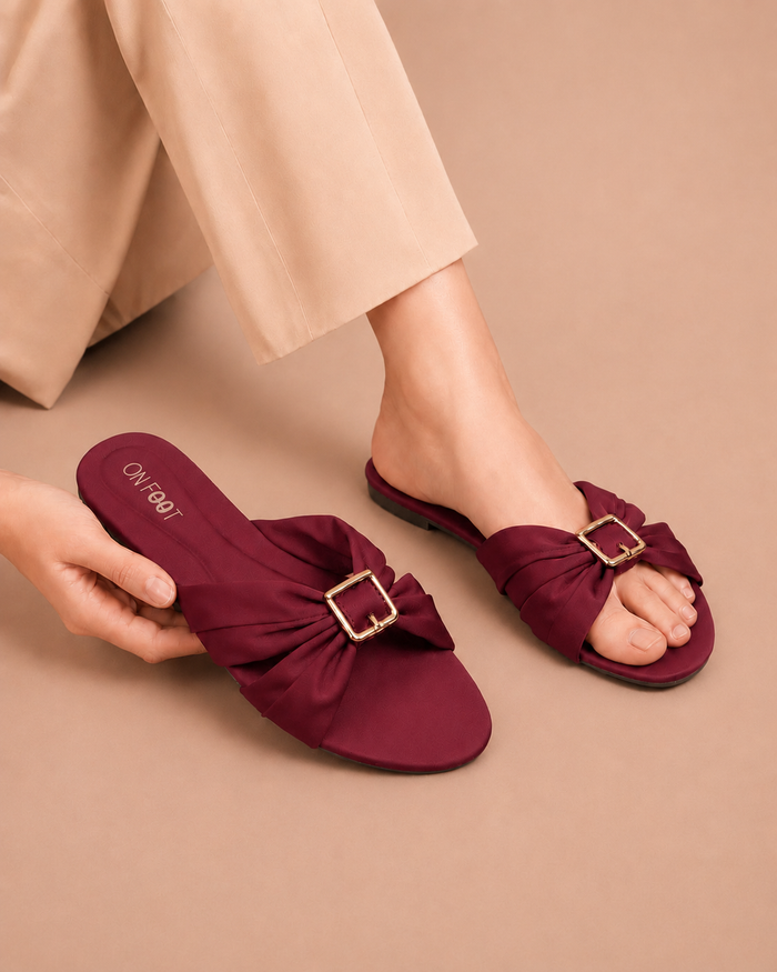 Hazel Buckle Comfort Slides