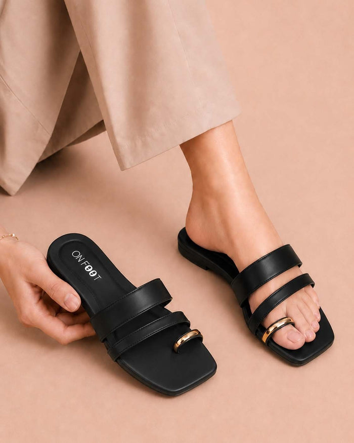 Ring Charm minimal slip-on flats by ON FOOT - view 1
