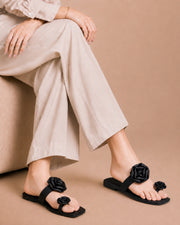 Floral Toe Ring Flat