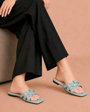 Cross-Strap Flat Sandals