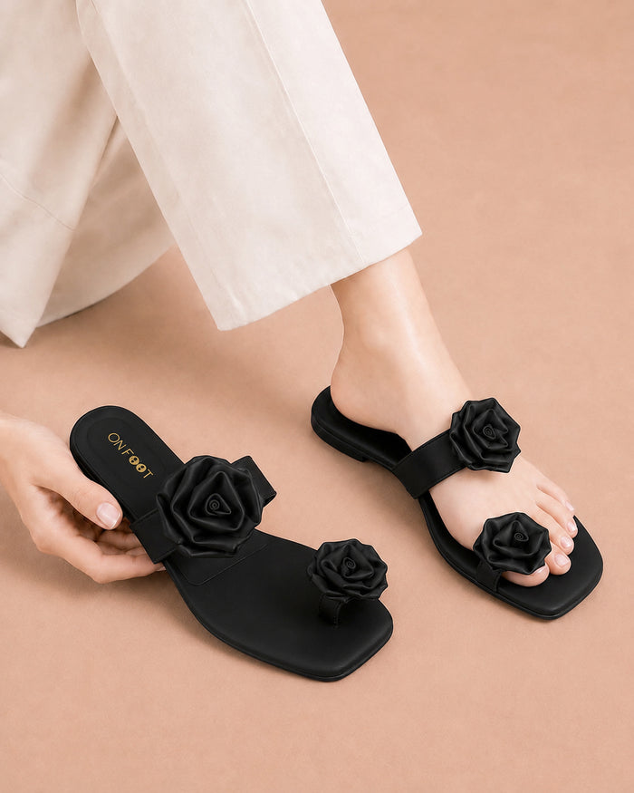 Floral Toe Ring Flat