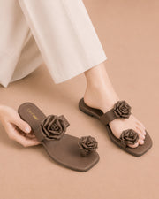 Floral Toe Ring Flat