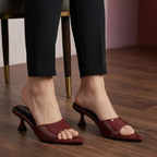 Burgundy Gloss Slide Heel