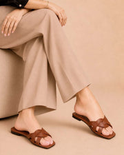 Twinkle Steps cross-strap flat sandals by ON FOOT - view 8