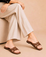 Twinkle Steps cross-strap flat sandals by ON FOOT - view 9