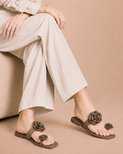 Floral Toe Ring Flat