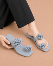 Floral Toe Ring Flat