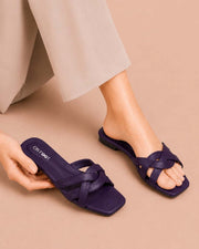 Twinkle Steps cross-strap flat sandals by ON FOOT - view 6