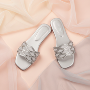Rose Weave elegant slide sandals by ON FOOT - view 6
