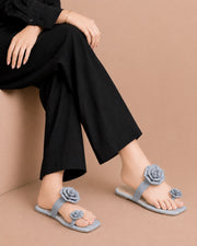 Floral Toe Ring Flat