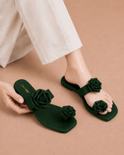 Floral Toe Ring Flat
