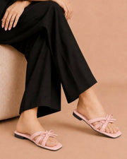 Elegant Bow Flat Sandals