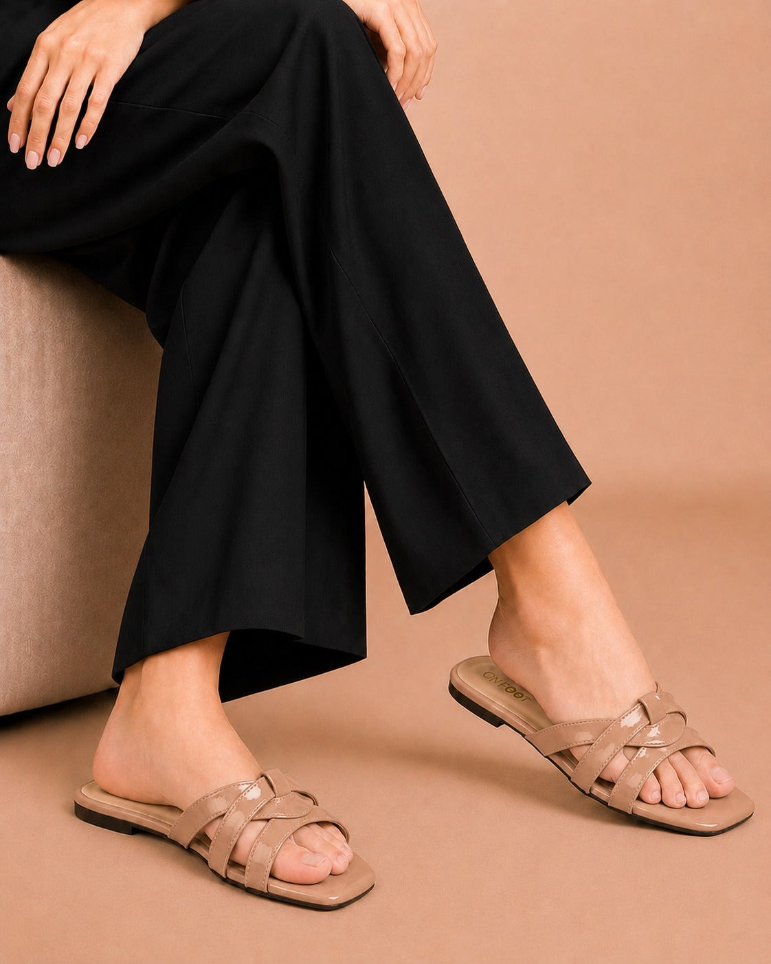 Cross-Strap Flat Sandals