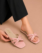 Elegant Bow Flat Sandals