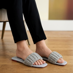 Noir Pearl Woven Sliders