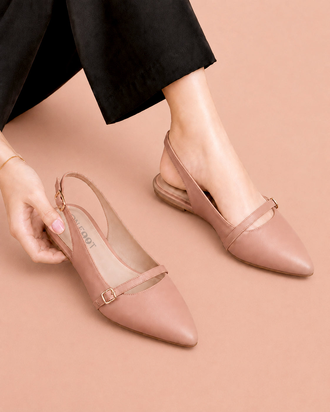 Pointed Toe Slingback - Pink