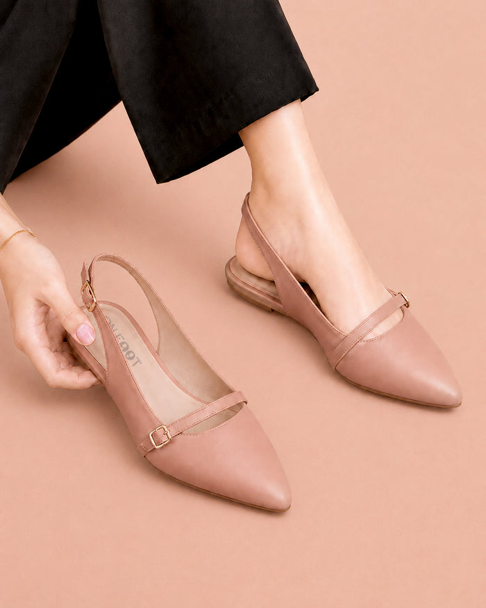 Pointed Toe Slingback - Pink