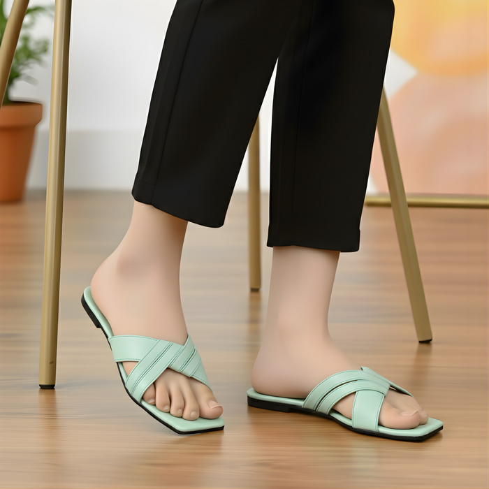 Radiant Step criss-cross flat slippers by ON FOOT - view 2