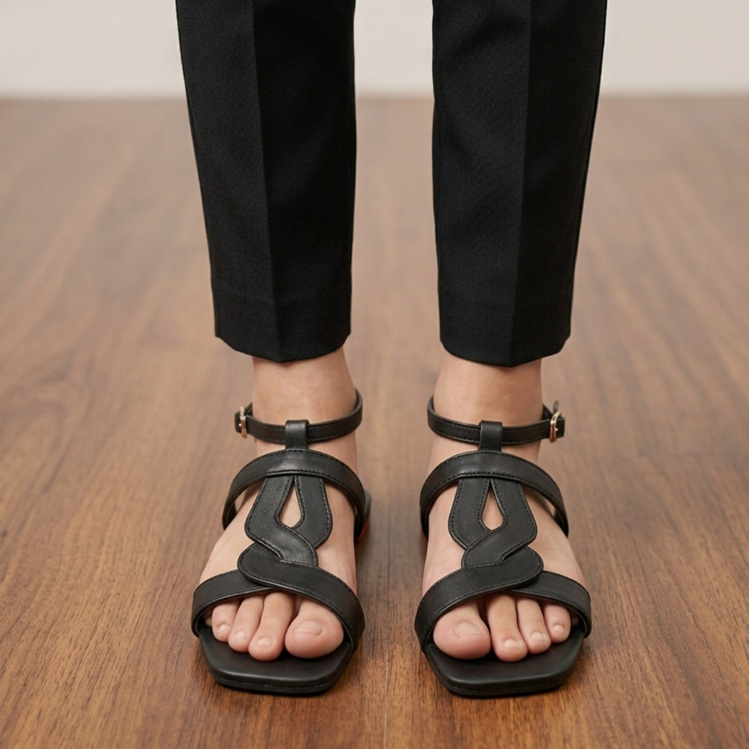 Noir Wave Ankle Strap