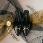 Black Noir Buckle Heels