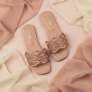 Rose Weave elegant slide sandals by ON FOOT - view 5