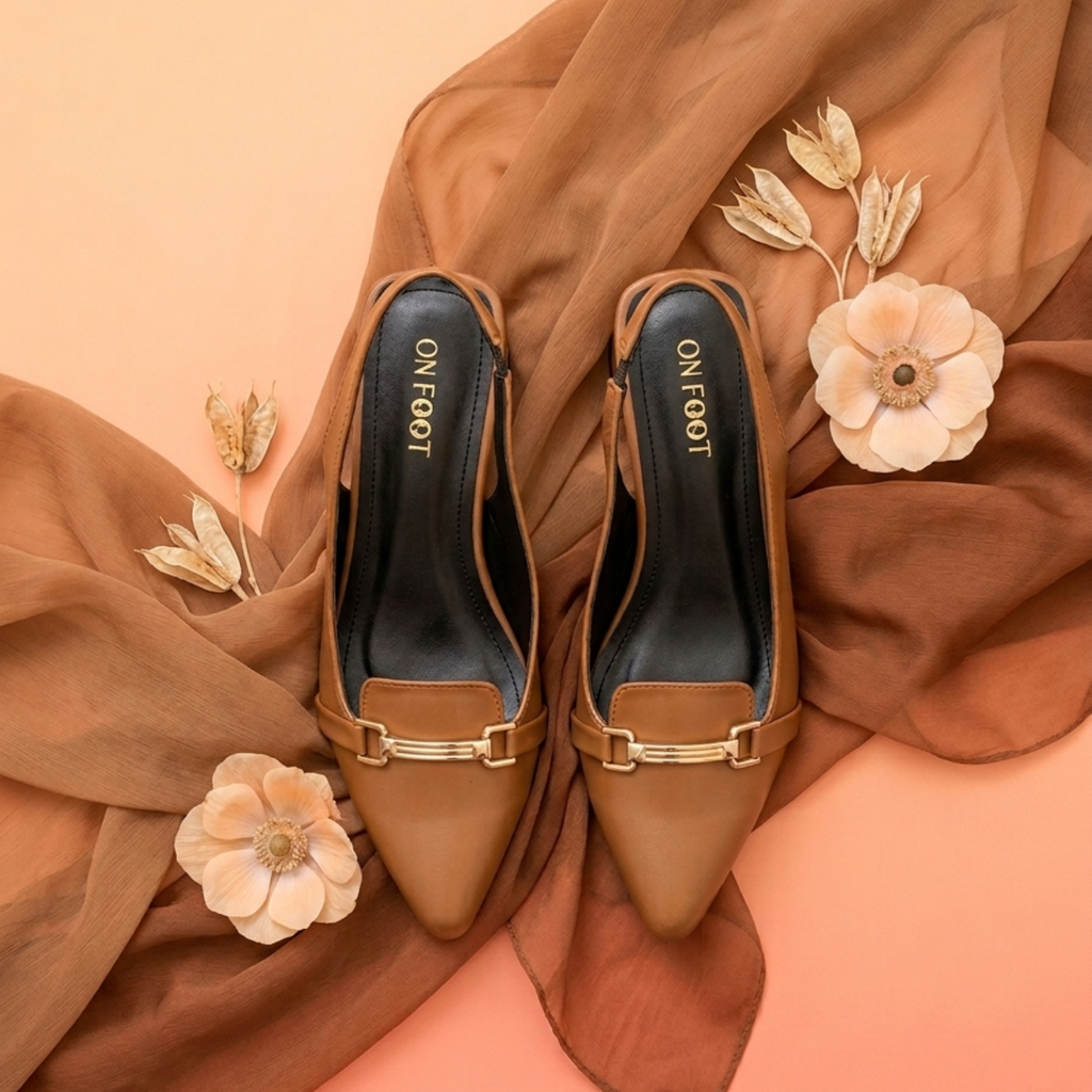 Caramel Noir Buckle Heels