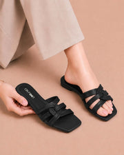 Chill Move braided cross-strap flat slippers by ON FOOT - view 5