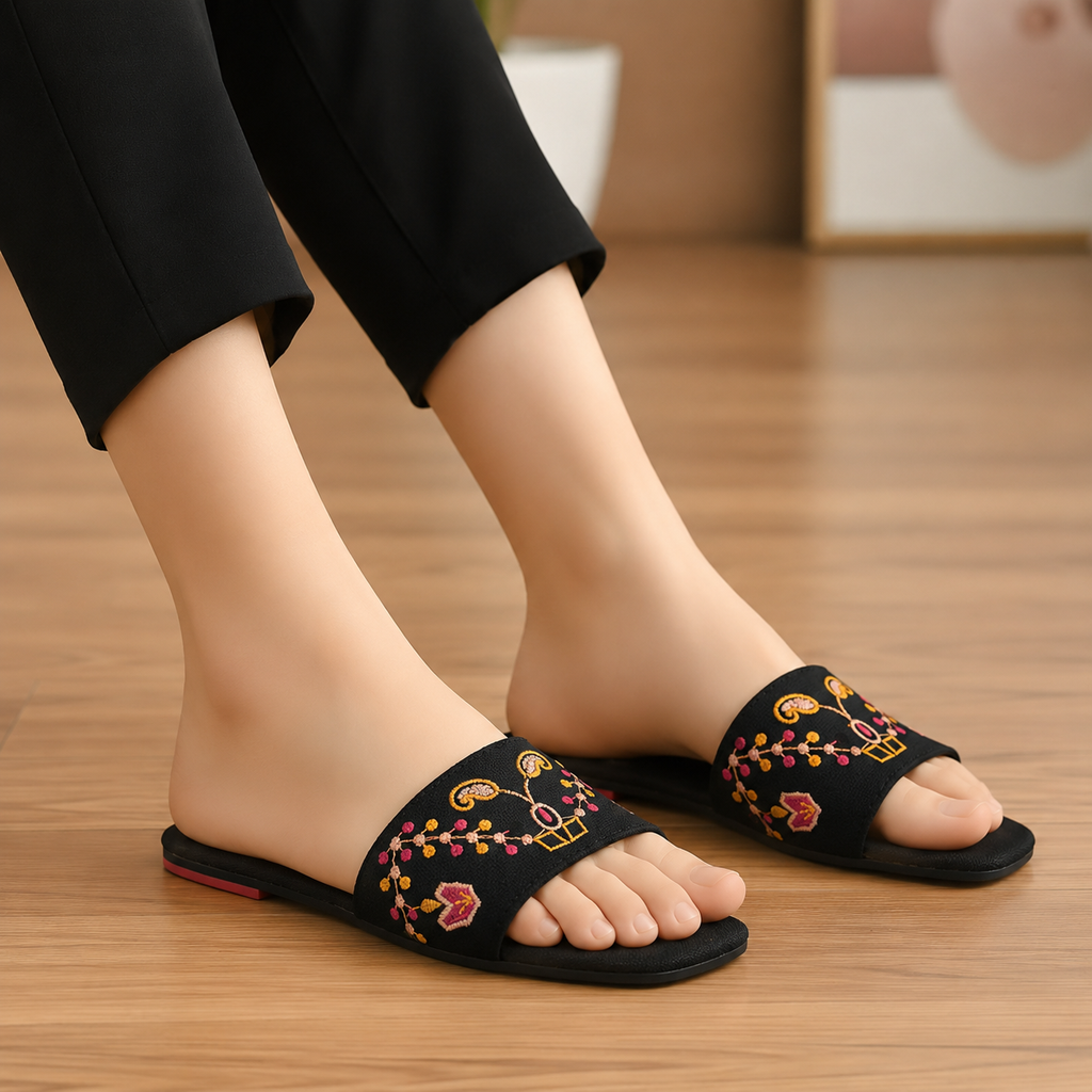 Velora Threadwork Comfort Slides