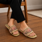 Celeste Embroidered Sliders