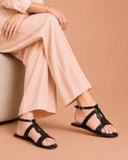 Noir Wave Ankle Strap