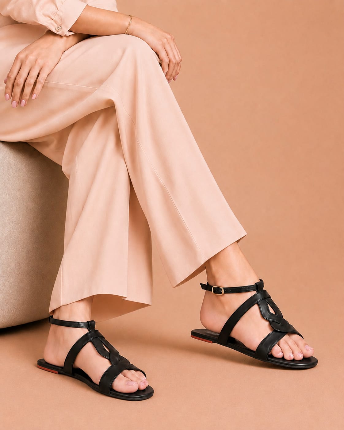 Noir Wave Ankle Strap