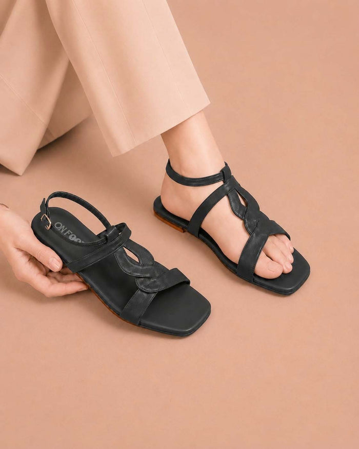 Noir Wave Ankle Strap
