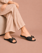 Hazel Buckle Comfort Slides