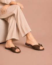 Hazel Buckle Comfort Slides