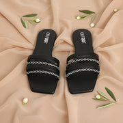 Royal Gleam beaded square-toe flat by ON FOOT - view 9