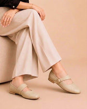 Mary Jane Flats – Buckle Strap - Fawn