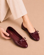 Classic Bow Ballet - Maroon