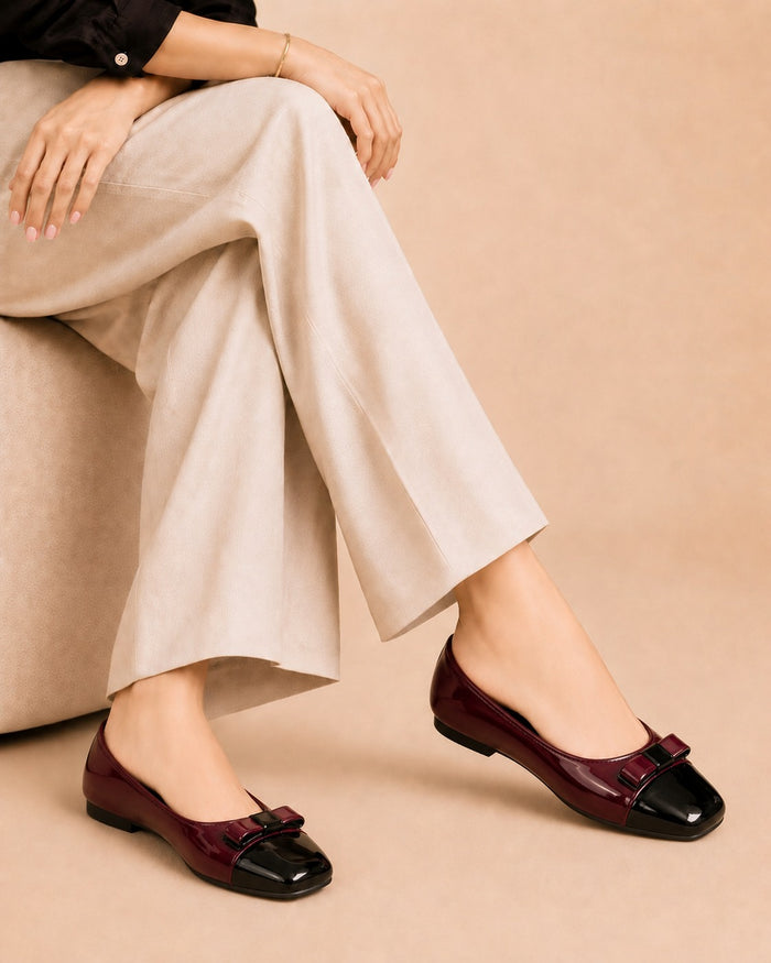 Square Toe Ballet - Maroon