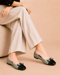 Square Toe Ballet Flats with Bow