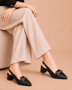 Black Noir Buckle Heels