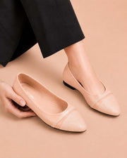 Grace Whisper pointed toe pumps in Peach by ON FOOT - view 1