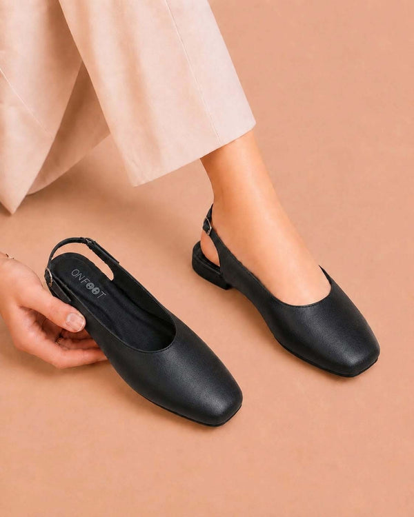 Slingback Shoes (Black)