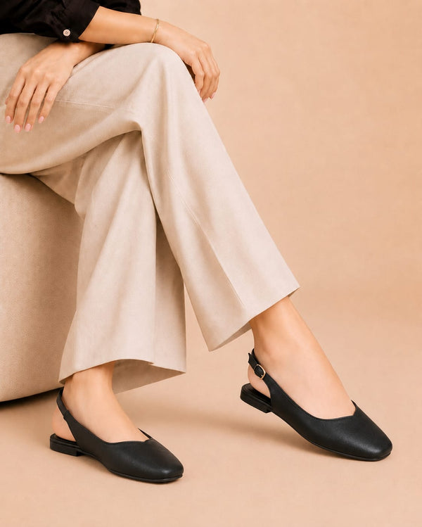Slingback Shoes (Black)