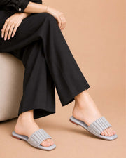 Noir Pearl Woven Sliders