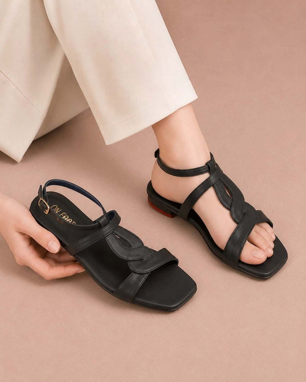 Noir Wave Ankle Strap