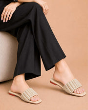Noir Pearl Woven Sliders