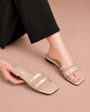 Royal Gleam beaded square-toe flat by ON FOOT - view 5