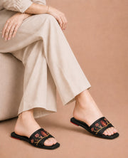 Celeste Embroidered Sliders