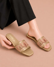 Celeste Embroidered Sliders