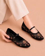 Midnight  Bloom Embroidered - Black
